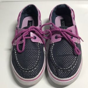 Sperry Top-Sider Bahama Navy Purple Dot Shoes